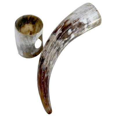 Viking Drinking Horn Handmade From Real Ox Horn- 600ml