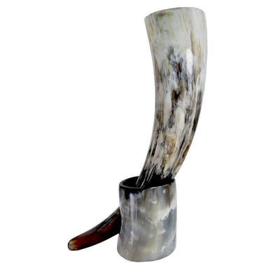 Viking Drinking Horn Handmade From Real Ox Horn- 600ml