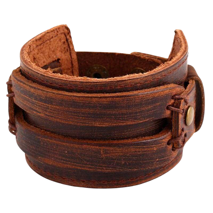 VIKING LARGE BRACELET BERSEKER - ULFHEDNAR - viking leather cuff