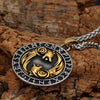 Viking Necklace - Geri & Freki Wolves