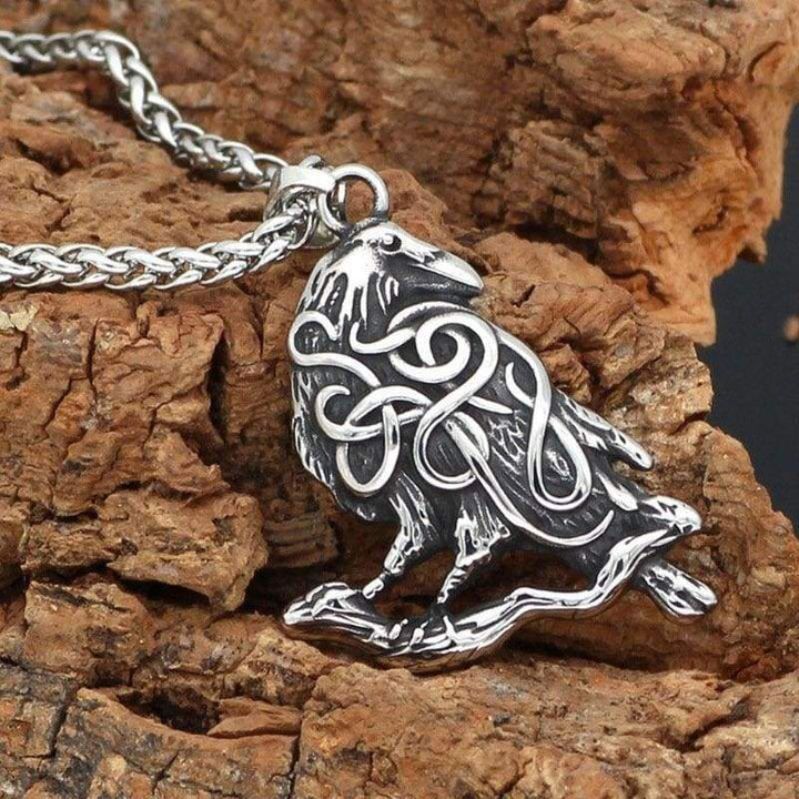 Viking Necklace - Knotted Raven