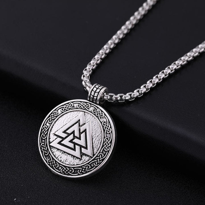 Viking Necklace - Valknut Knotted