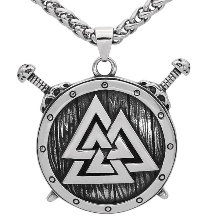 VALKNUT necklace Silver Sterling good Valknut pendant Sun necklace Viking guardian necklace Pagan jewelry Odin God sign Valknut pendant