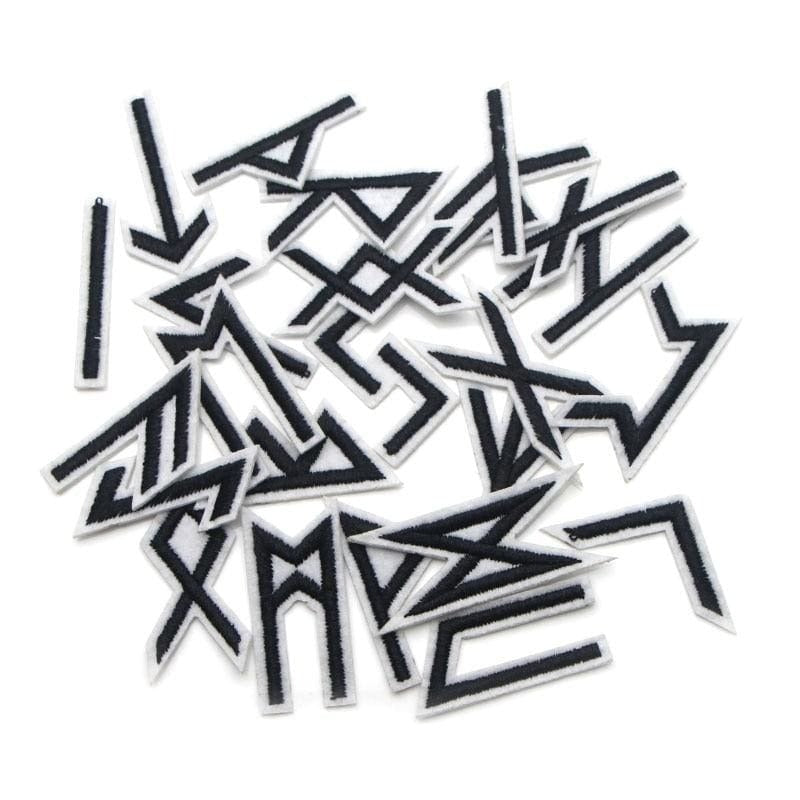 VIKING PATCH - 24 PCS RUNES FUTHARK - 100005735