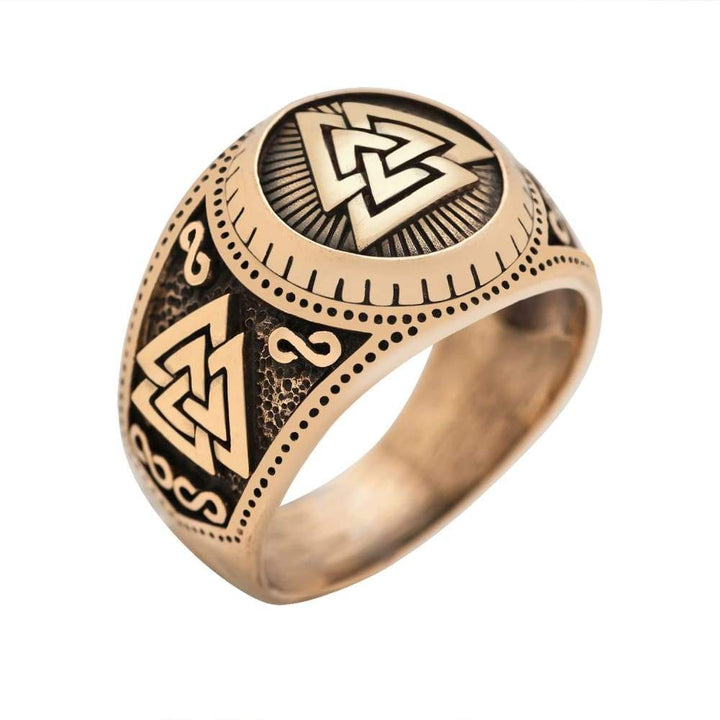 Viking Ring - Bronze Valknut