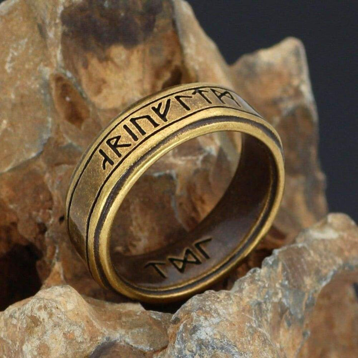 Viking Ring - Golden Runes