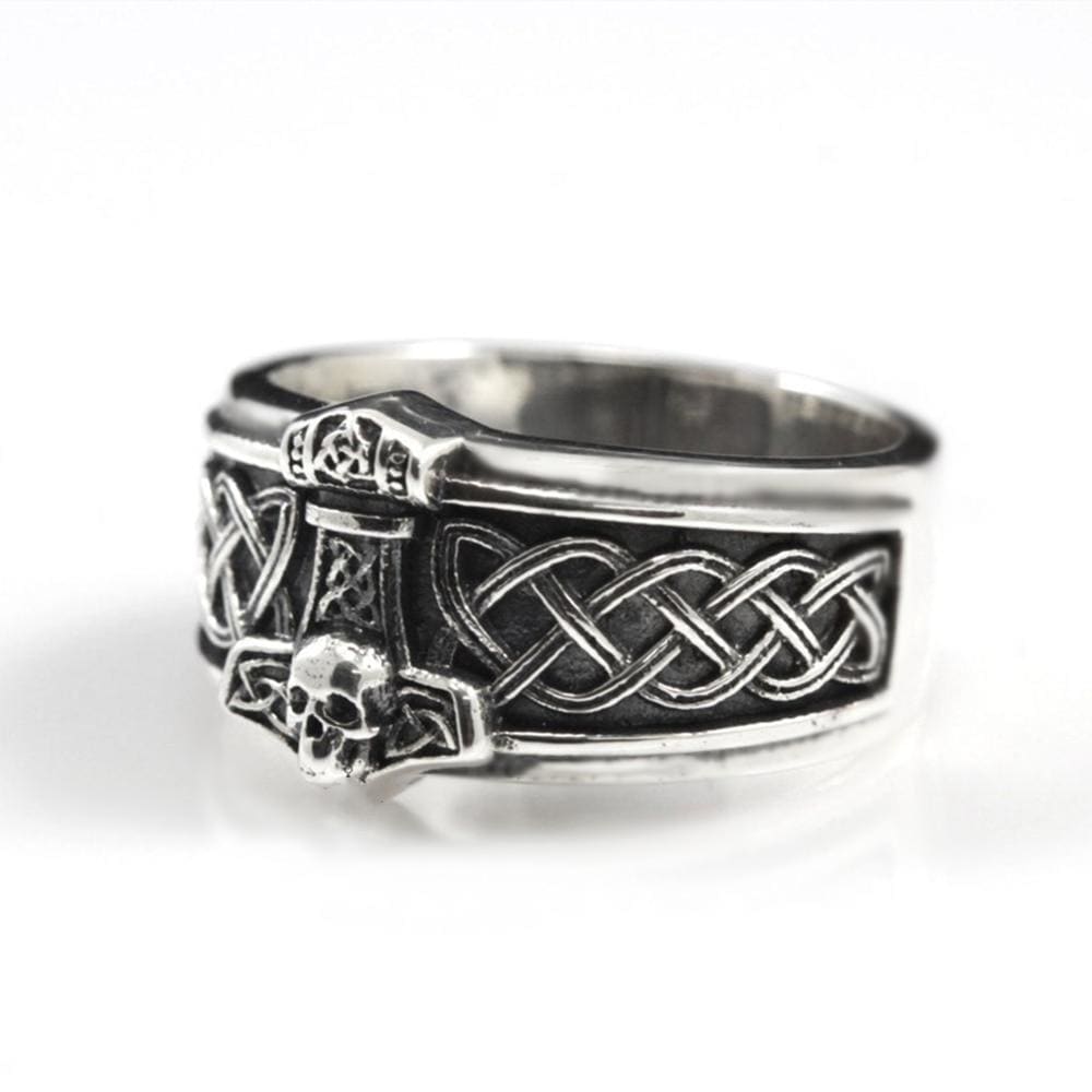 Viking Ring - Mjolnir Skull