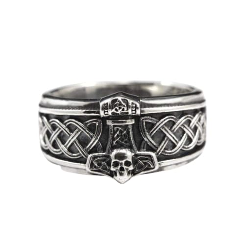 Viking Ring - Mjolnir Skull