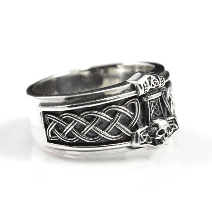 Viking Ring - Mjolnir Skull