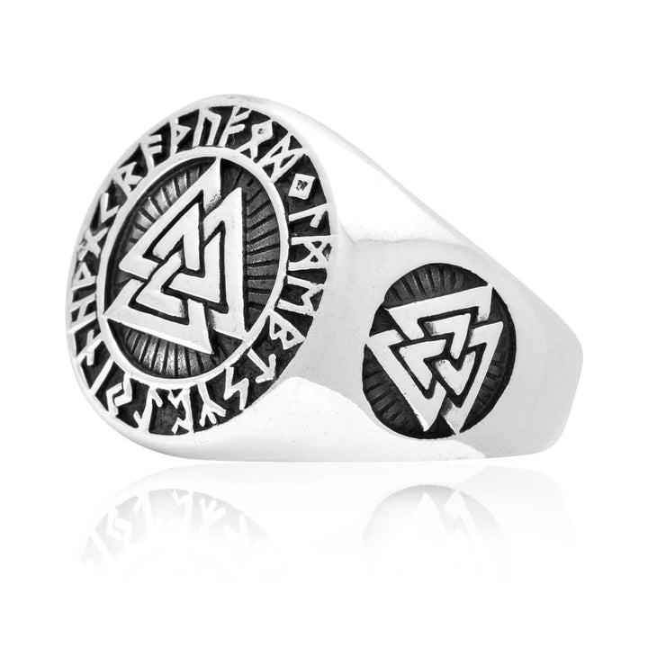 Viking Ring - Silver Valknut Symbol