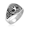 Viking Ring - Silver Yggdrasil Tree Knotwork