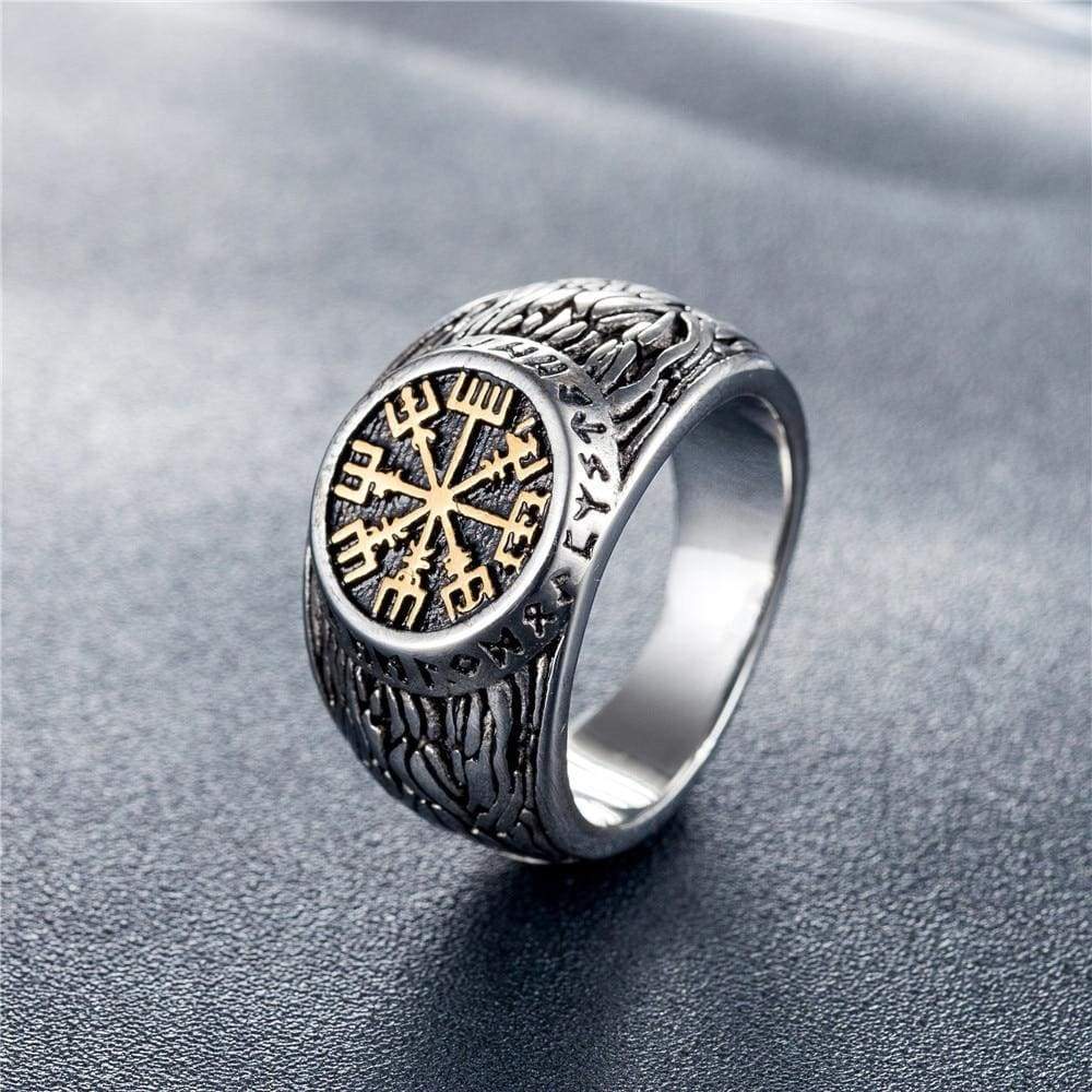 Viking Ring - Vegvisir Runes