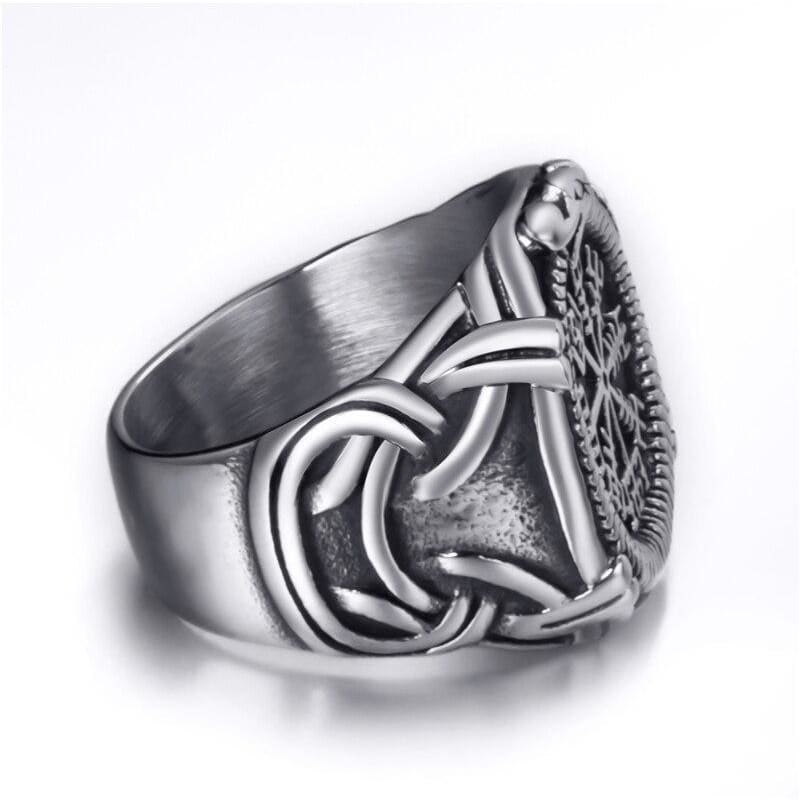 Viking Ring - Vegvisir Serpent