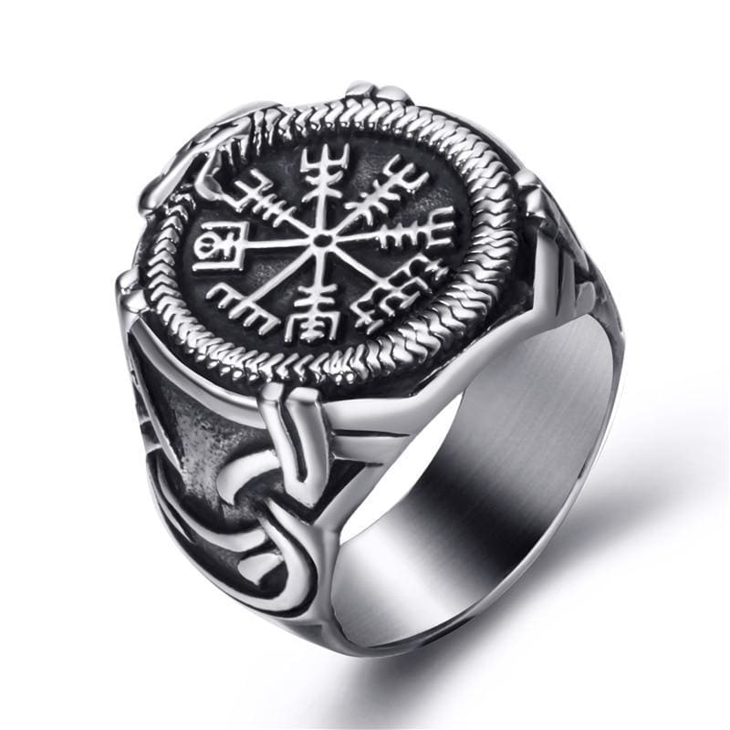 Viking Ring - Vegvisir Serpent