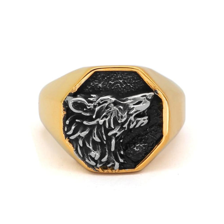 Viking Ring - Wolf Gold