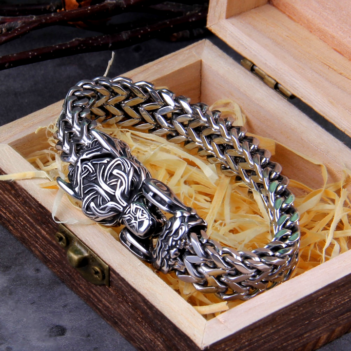 Viking Bracelet - Norse Wolves