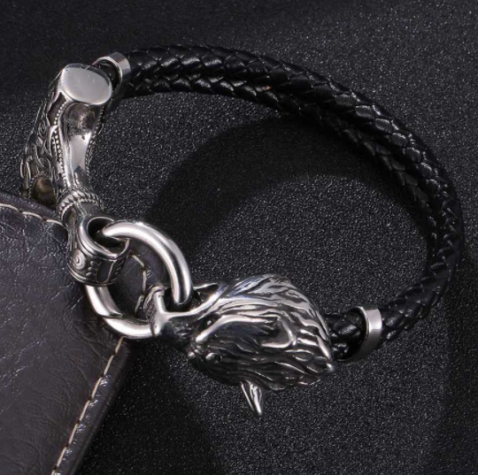 Viking Bracelet - Mjölnir Wolf