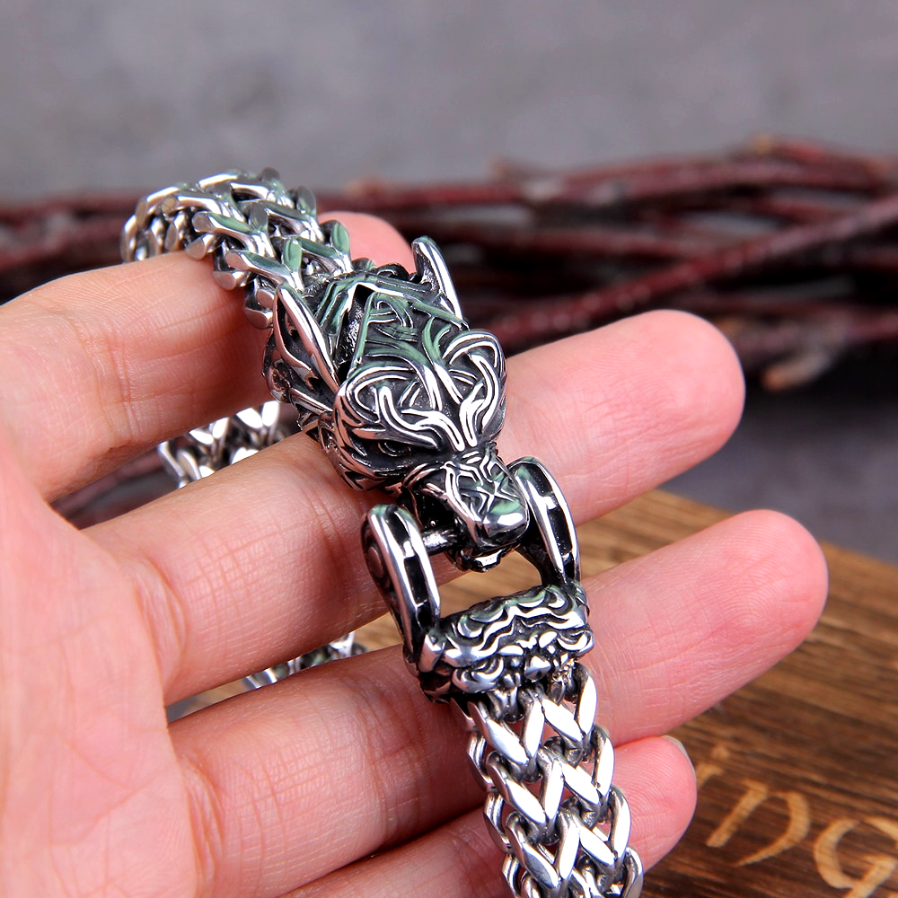 Viking Bracelet - Norse Wolves