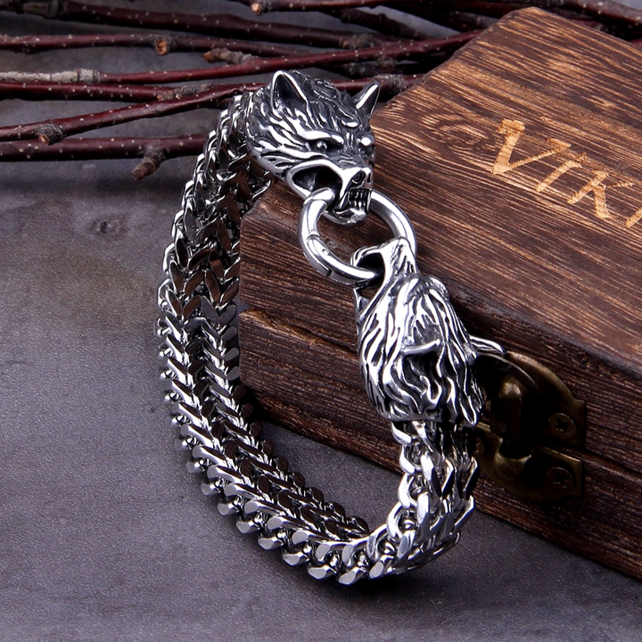 Viking Bracelet - Geri And Freki Wolves