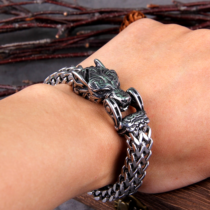 Viking Bracelet - Norse Wolves