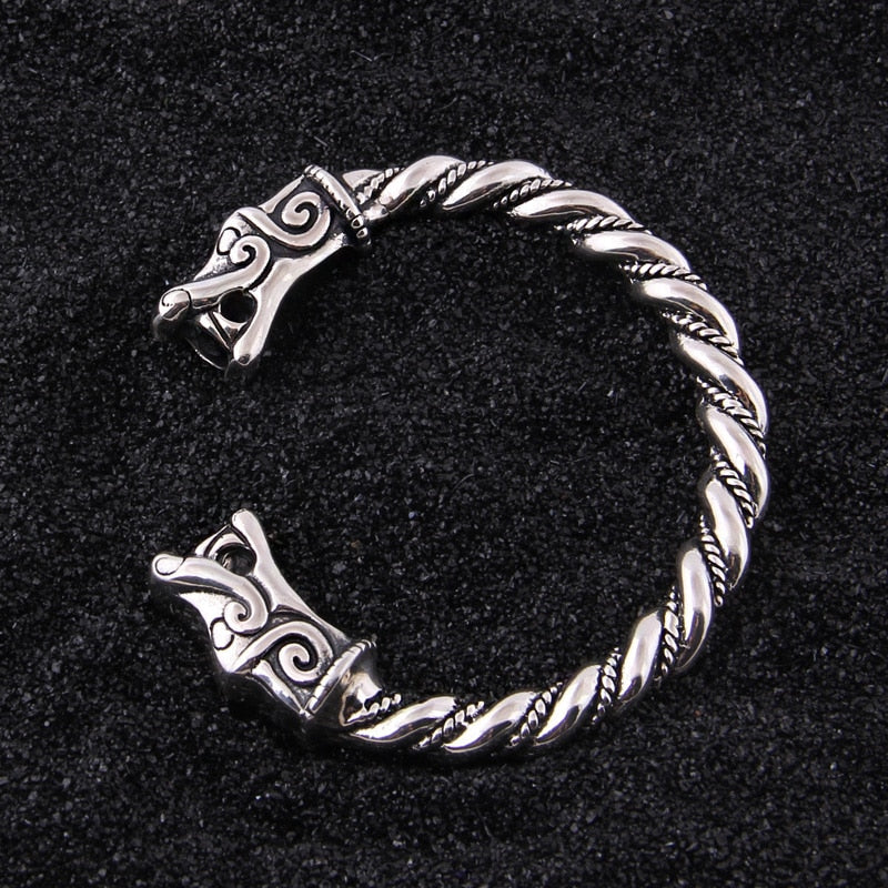 Viking Arm Ring Norse Dragon - Sterling Silver