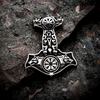 Thors Hammer Necklace - Asgard's Wolves