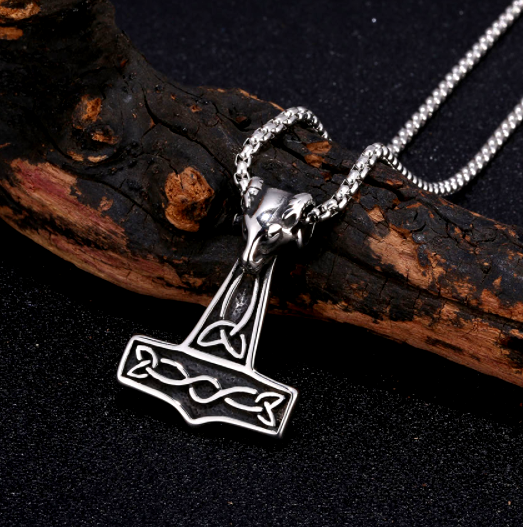 Thors Hammer Necklace - Goat Head