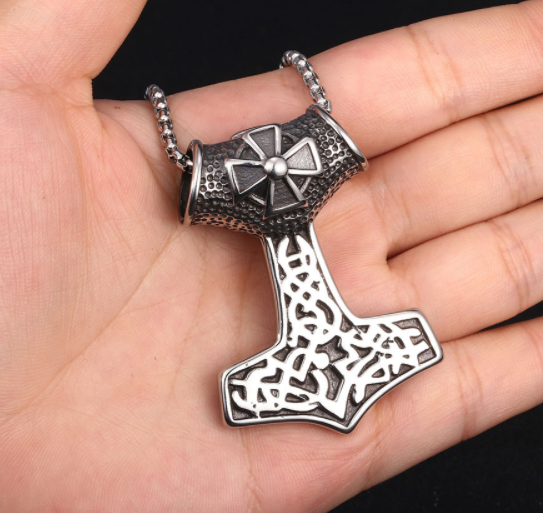 Thors Hammer Necklace - Iron cross