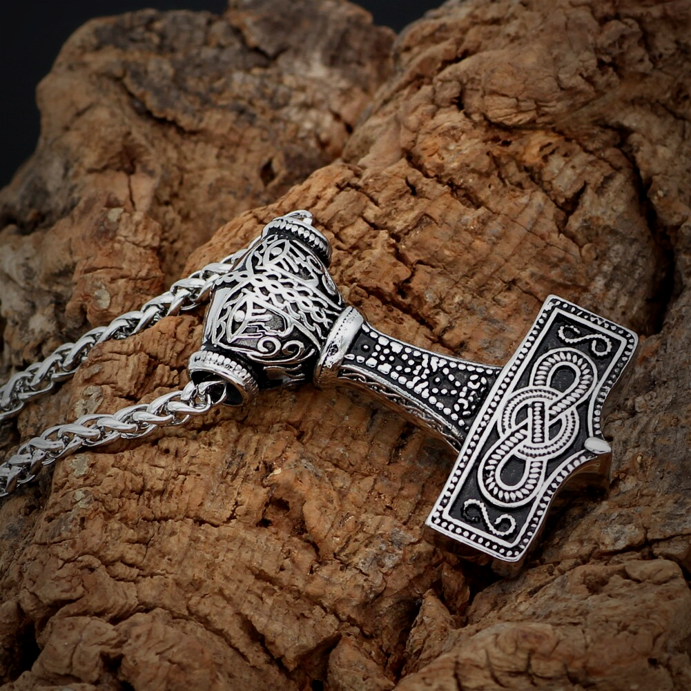 Thors Hammer Necklace - Mjolnir Knot