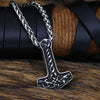 Thors Hammer Necklace - Knotted Symbols