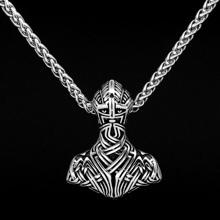 Thors Hammer Necklace - Intricate Knotwork