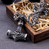 Thors Hammer Necklace - Knotted Dragon